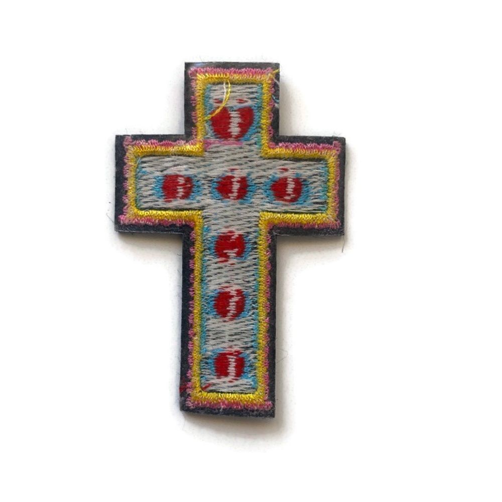 Colorful Cross Embroidered Patch - Picture 4 of 4